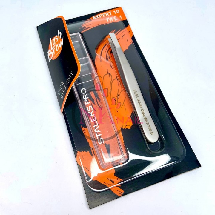 Пінцет для брів Staleks Expert 10 type 1